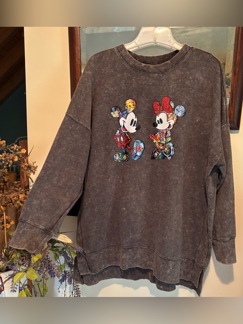 So ‘Goods For Life’ Mickey Minnie & Friends Acid Wash Sweatshirt Tunic XL | NWOT